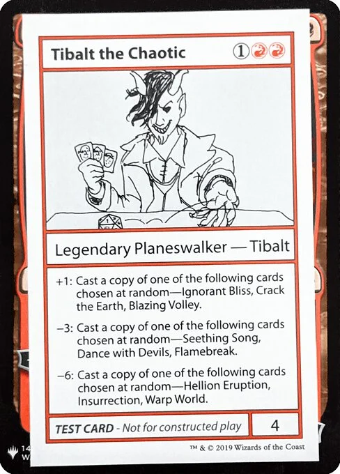 Tibalt the Chaotic, carta Magic di tipo Legendary Planeswalker — Tibalt illustrata da Zach Francks