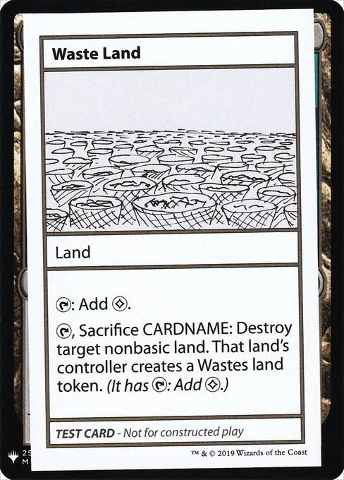 Waste Land, carta Magic di tipo Land illustrata da Patrick Kuhlman