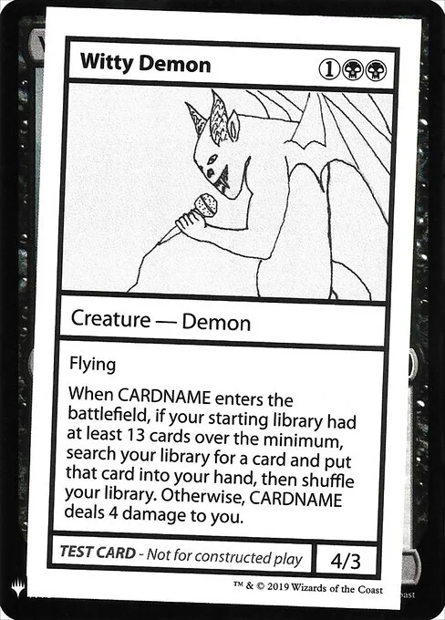 Witty Demon, carta Magic di tipo Creature — Demon illustrata da Brittany Austin