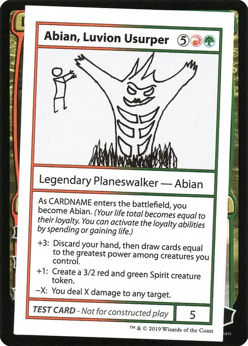 Abian, Luvion Usurper, carta Magic di tipo Legendary Planeswalker — Abian illustrata da James Kooi