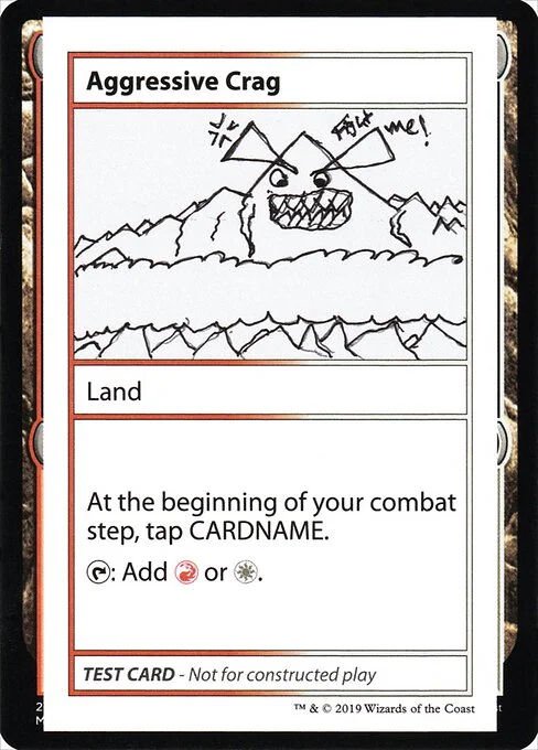 Aggressive Crag, carta Magic di tipo Land illustrata da Demitrios Feredinos