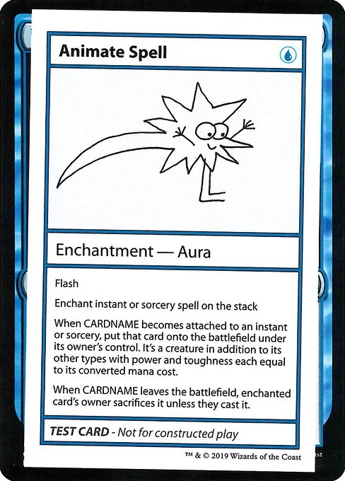 Animate Spell, carta Magic di tipo Enchantment — Aura illustrata da Alli Steele