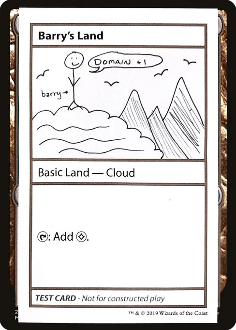 Barry's Land, carta Magic di tipo Basic Land — Cloud illustrata da Matt Tabak
