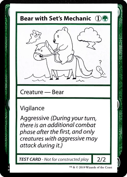 Bear with Set's Mechanic, carta Magic di tipo Creature — Bear illustrata da Annie Sardelis