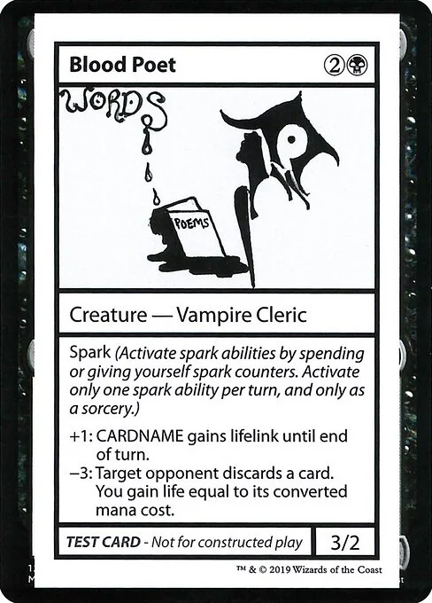 Blood Poet, carta Magic di tipo Creature — Vampire Cleric illustrata da Marsha Rivera