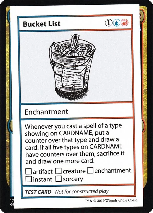 Bucket List, carta Magic di tipo Enchantment illustrata da Nathan Ian Greene