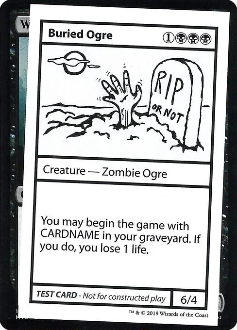 Buried Ogre, carta Magic di tipo Creature — Zombie Ogre illustrata da Dave Geyer