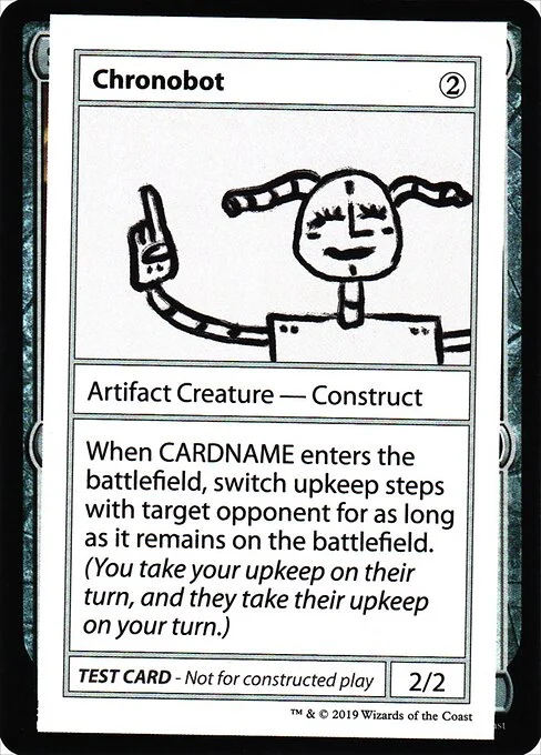 Chronobot, carta Magic di tipo Artifact Creature — Construct illustrata da Stephanie Mitchell