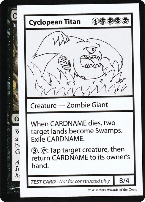 Cyclopean Titan, carta Magic di tipo Creature — Zombie Giant illustrata da Matt Smith