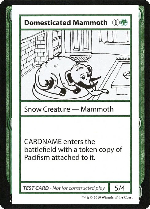 Domesticated Mammoth, carta Magic di tipo Snow Creature — Mammoth illustrata da Jade Granger