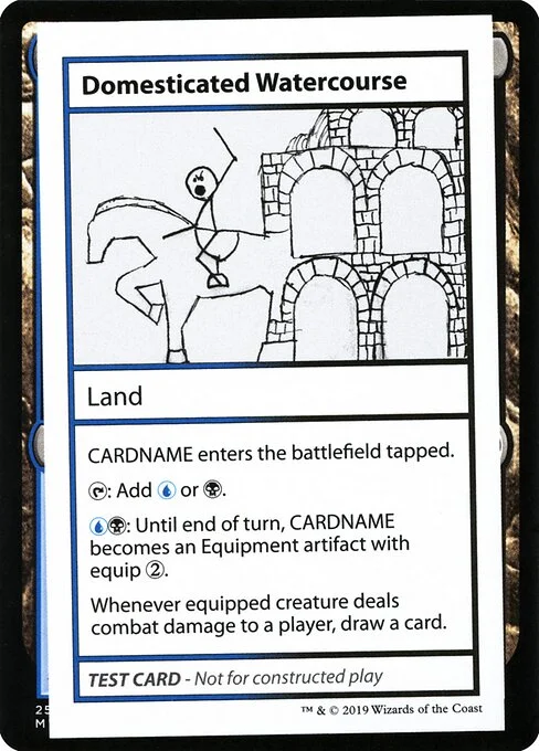 Domesticated Watercourse, carta Magic di tipo Land illustrata da Joe Torra