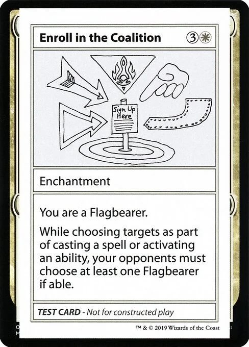 Enroll in the Coalition, carta Magic di tipo Enchantment illustrata da Chris Mooney