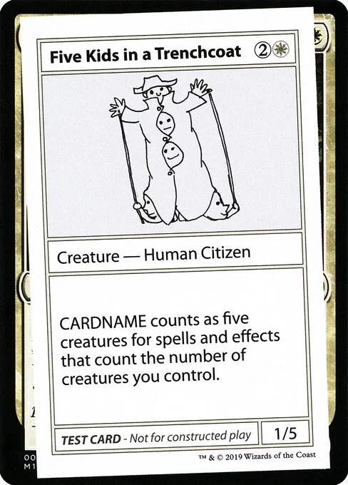 Five Kids in a Trenchcoat, carta Magic di tipo Creature — Human Citizen illustrata da Emily Teng