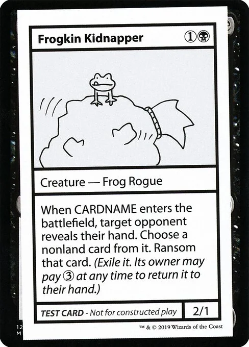 Frogkin Kidnapper, carta Magic di tipo Creature — Frog Rogue illustrata da Mark Heggen