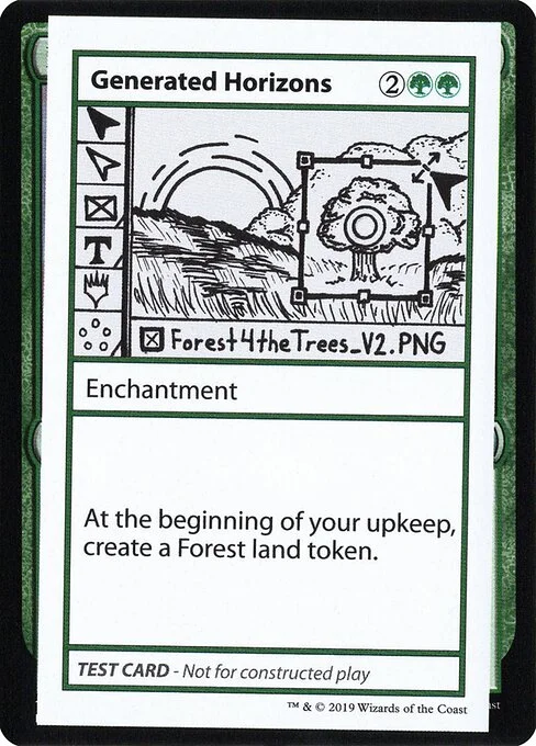 Generated Horizons, carta Magic di tipo Enchantment illustrata da Daniel Holt