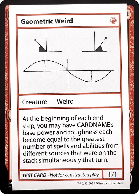Geometric Weird, carta Magic di tipo Creature — Weird illustrata da Matthew Gregory