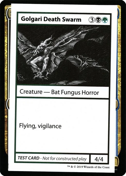 Golgari Death Swarm, carta Magic di tipo Creature — Bat Fungus Horror illustrata da Ovidio Cartagena