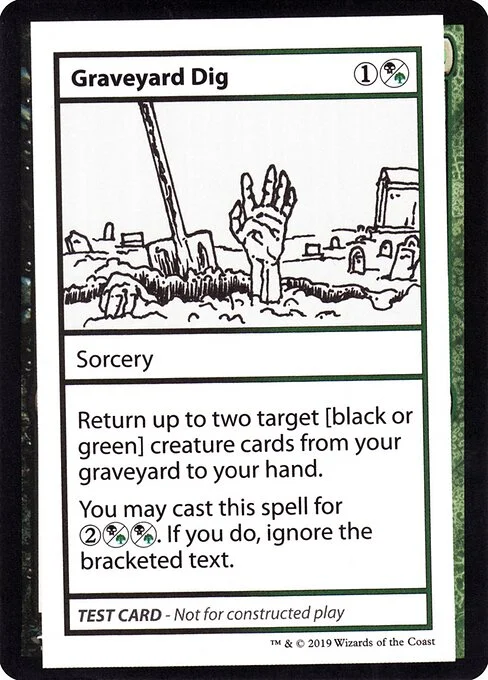 Graveyard Dig, carta Magic di tipo Sorcery illustrata da Sandra Everingham
