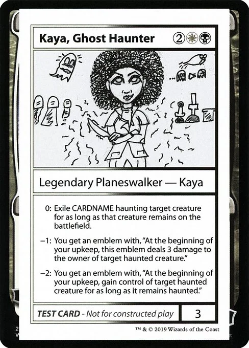 Kaya, Ghost Haunter, carta Magic di tipo Legendary Planeswalker — Kaya illustrata da Sydney Adams