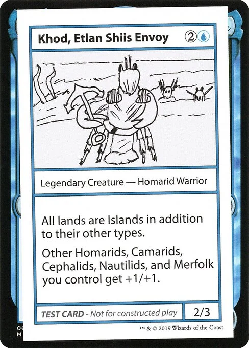 Khod, Etlan Shiis Envoy, carta Magic di tipo Legendary Creature — Homarid Warrior illustrata da Dave Humpherys