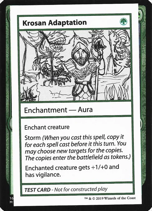 Krosan Adaptation, carta Magic di tipo Enchantment — Aura illustrata da Zach Francks