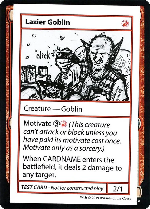 Lazier Goblin, carta Magic di tipo Creature — Goblin illustrata da Mark Price