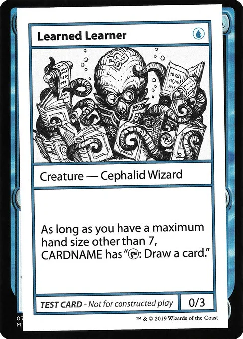 Learned Learner, carta Magic di tipo Creature — Cephalid Wizard illustrata da Nick Southam