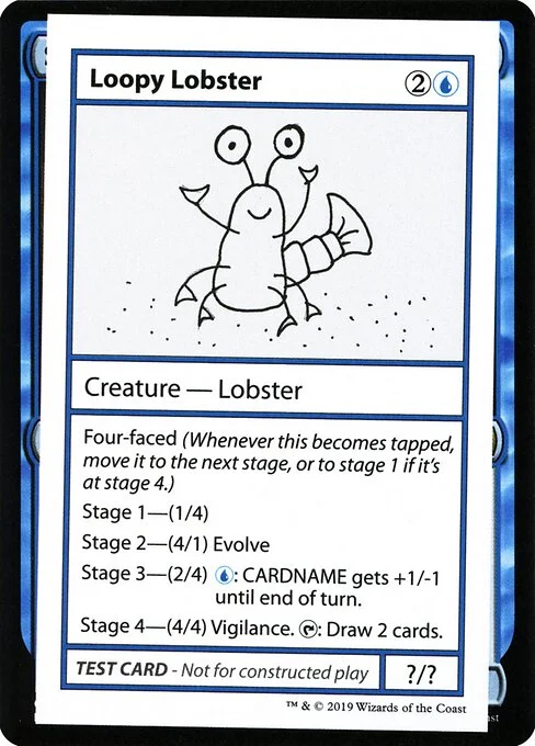 Loopy Lobster, carta Magic di tipo Creature — Lobster illustrata da Rachel Turian