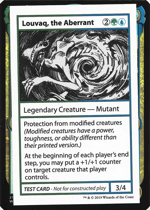 Louvaq, the Aberrant, carta Magic di tipo Legendary Creature — Mutant illustrata da Cynthia Sheppard
