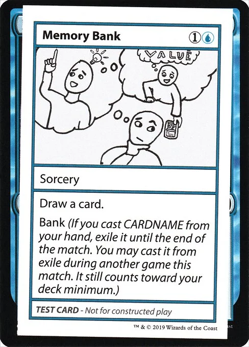 Memory Bank, carta Magic di tipo Sorcery illustrata da Pete White