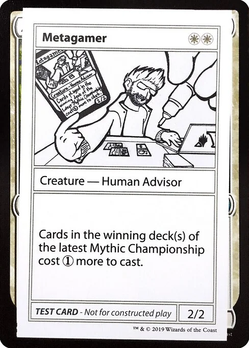 Metagamer, carta Magic di tipo Creature — Human Advisor illustrata da Francisco Martin