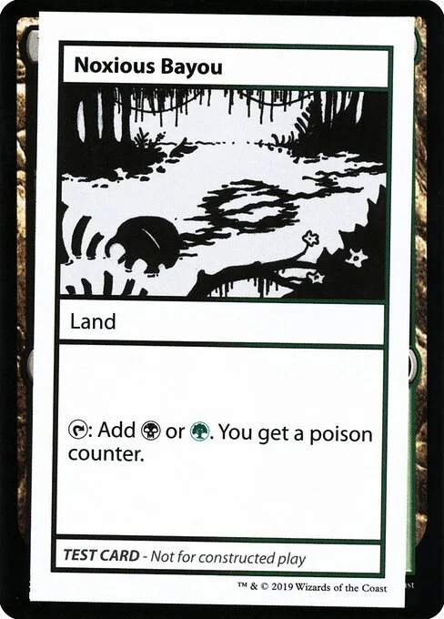 Noxious Bayou, carta Magic di tipo Land illustrata da James Rose