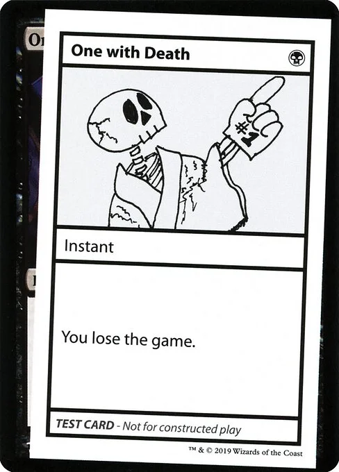 One with Death, carta Magic di tipo Instant illustrata da Robert J Schuster
