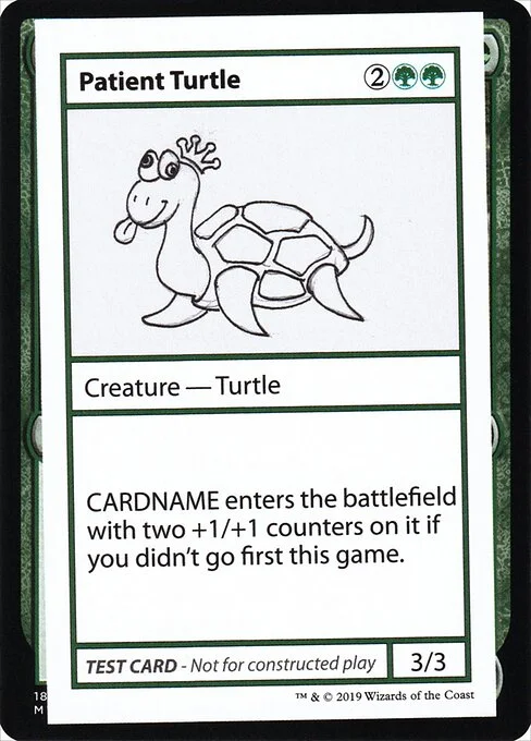 Patient Turtle, carta Magic di tipo Creature — Turtle illustrata da Katie Allison