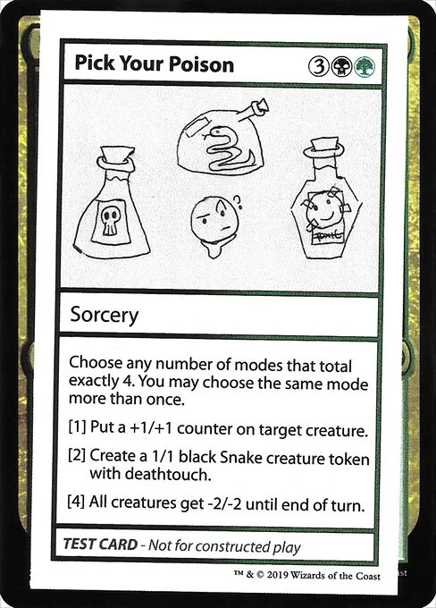 Pick Your Poison, carta Magic di tipo Sorcery illustrata da Corey Bowen