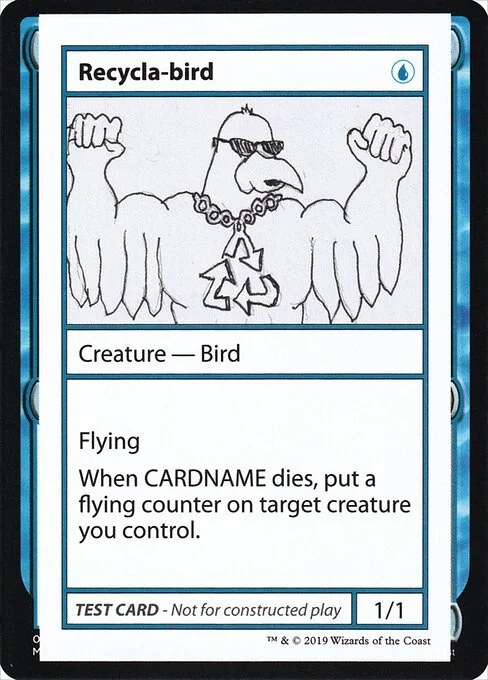 Recycla-bird, carta Magic di tipo Creature — Bird illustrata da Kevin Yee