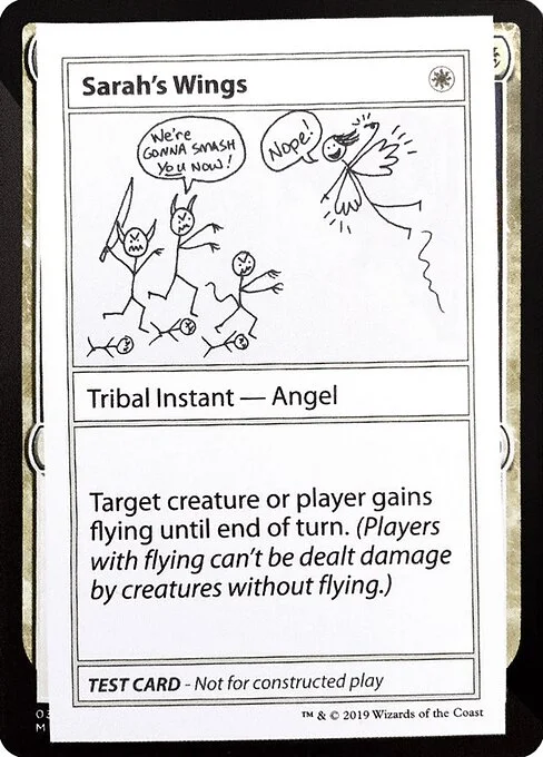 Sarah's Wings, carta Magic di tipo Tribal Instant — Angel illustrata da Sarah Keortge