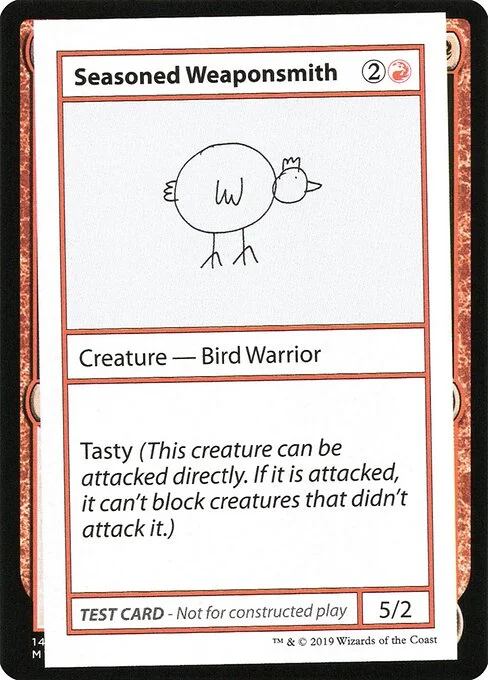 Seasoned Weaponsmith, carta Magic di tipo Creature — Bird Warrior illustrata da Mark L. Gottlieb
