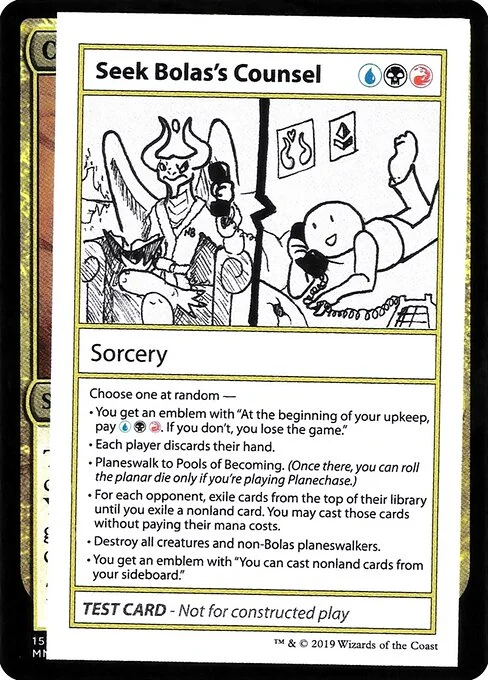 Seek Bolas's Counsel, carta Magic di tipo Sorcery illustrata da Matt Warren