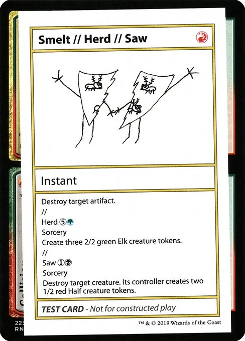 Smelt // Herd // Saw, carta Magic di tipo Instant // Sorcery // Sorcery illustrata da Alli Steele
