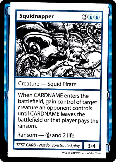 Squidnapper, carta Magic di tipo Creature — Squid Pirate illustrata da Jeff Carpenter
