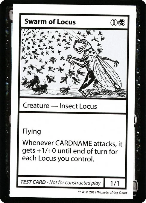 Swarm of Locus, carta Magic di tipo Creature — Insect Locus illustrata da Emily Maltby