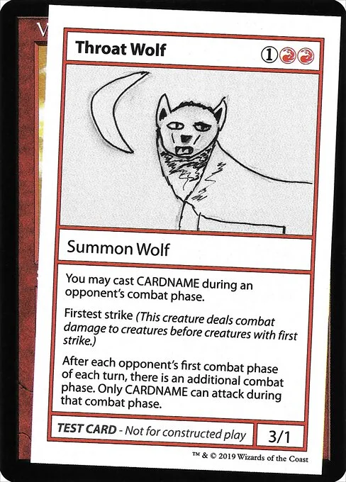 Throat Wolf, carta Magic di tipo Summon Wolf illustrata da Sam Stoddard
