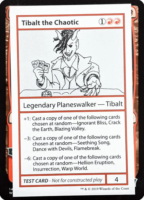 Tibalt the Chaotic, carta Magic di tipo Legendary Planeswalker — Tibalt illustrata da Zach Francks