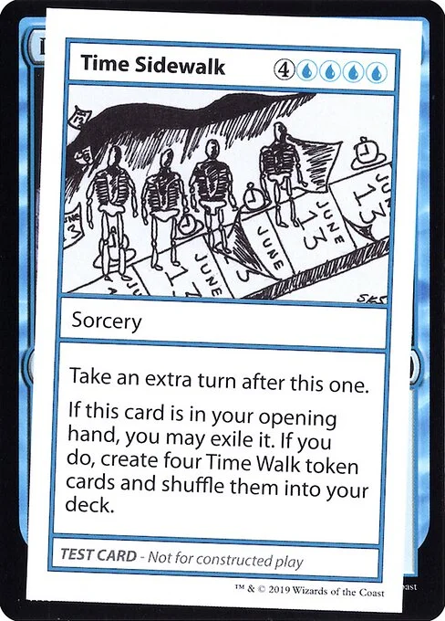 Time Sidewalk, carta Magic di tipo Sorcery illustrata da Steve Sunu