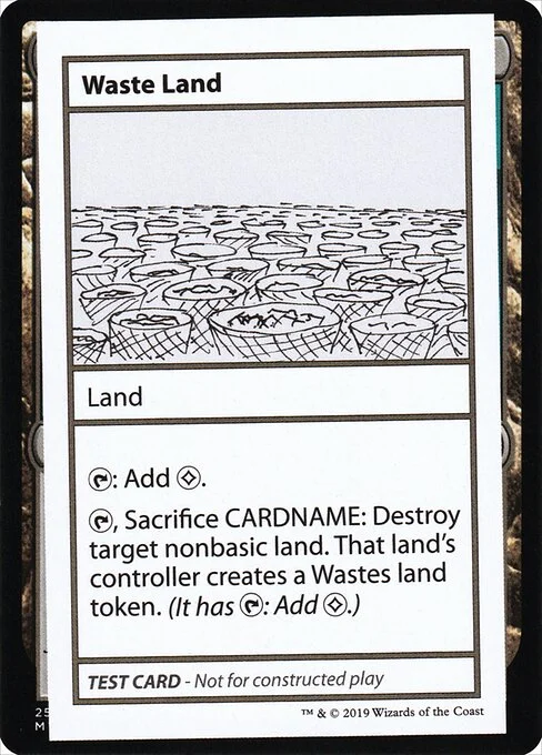 Waste Land, carta Magic di tipo Land illustrata da Patrick Kuhlman