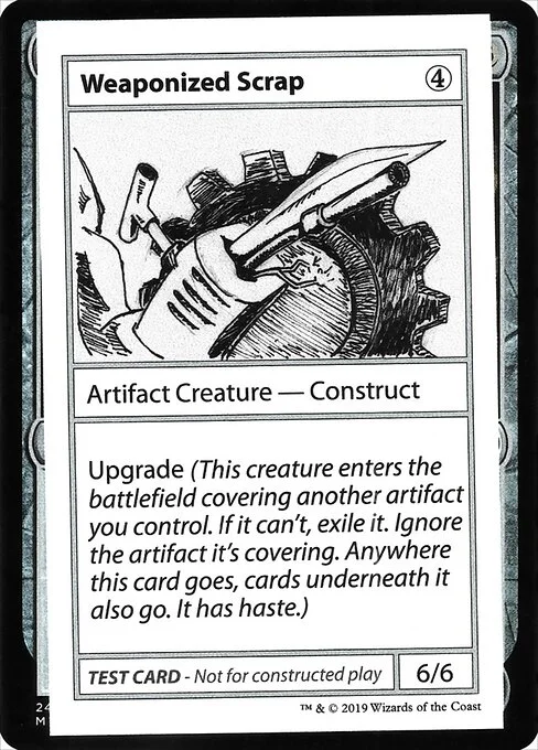 Weaponized Scrap, carta Magic di tipo Artifact Creature — Construct illustrata da Tyler Wright