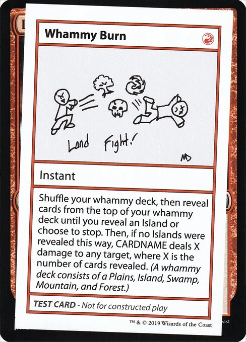 Whammy Burn, carta Magic di tipo Instant illustrata da Melissa DeTora