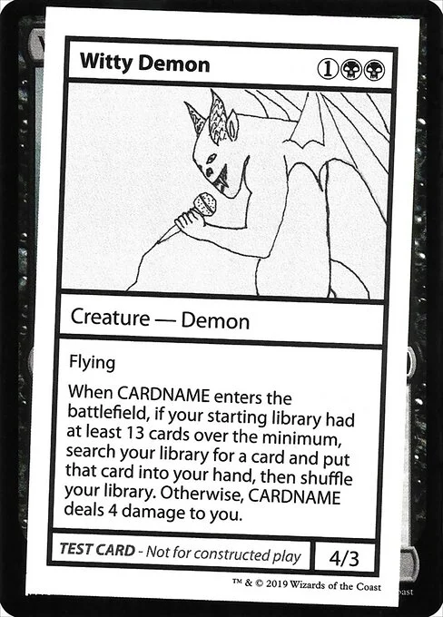 Witty Demon, carta Magic di tipo Creature — Demon illustrata da Brittany Austin
