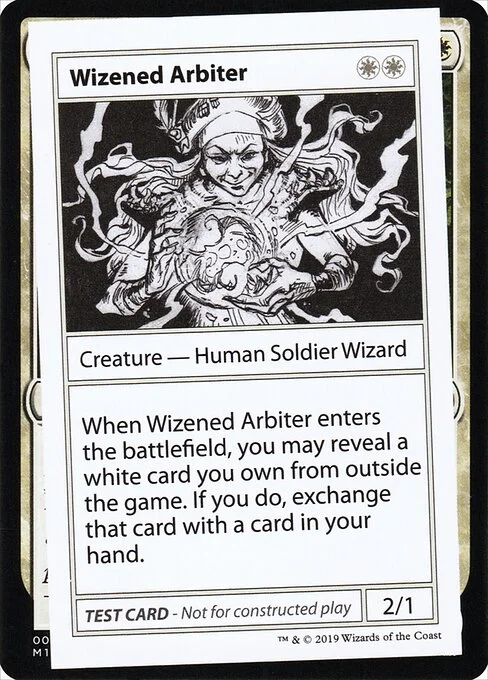 Wizened Arbiter, carta Magic di tipo Creature — Human Soldier Wizard illustrata da Kelly Hamilton